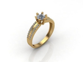 solteiro pedra diamante noivado casamento anel 3dm stl 60 ouro anéis femininos joalheria projeto prata imprimível moderno moda fusão rede beleza esterlina feminino mulheres render argolas 3d print model - Mito3D