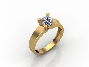 solteiro pedra diamante noivado Casamento anel 3dm 71 ouro anéis femininos joalheria Projeto prata imprimível moderno moda fusão rede beleza esterlina feminino mulheres 3d print model - Mito3D
