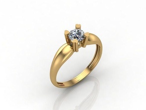 soltero Roca diamante compromiso Boda anillo 3dm 74 diamantes oro anillos mujer joyería joya diseño plata imprimible moderno Moda fusión cuadrícula belleza libra esterlina 3d print model - Mito3D