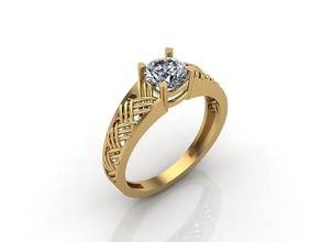 solteiro pedra diamante noivado casamento anel 3dm stl 7 ouro anéis femininos joalheria projeto prata imprimível moderno moda fusão rede beleza esterlina feminino mulheres render argolas 3d print model - Mito3D