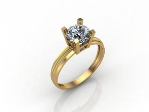 soltero Roca diamante compromiso Boda anillo 3dm 82 diamantes oro anillos mujer joyería joya diseño plata imprimible moderno Moda fusión cuadrícula belleza libra esterlina 3d print model - Mito3D