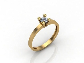 solteiro pedra diamante noivado Casamento anel 3dm 86 ouro anéis femininos joalheria Projeto prata imprimível moderno moda fusão rede beleza esterlina feminino mulheres 3d print model - Mito3D
