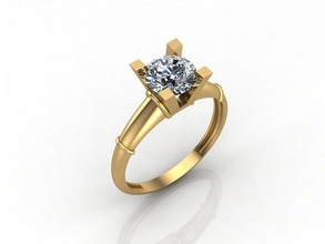 solteiro pedra diamante noivado Casamento anel 3dm 89 ouro anéis femininos joalheria Projeto prata imprimível moderno moda fusão rede beleza esterlina feminino mulheres 3d print model - Mito3D