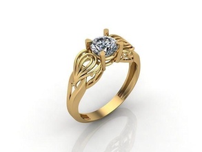 soltero Roca diamante compromiso Boda anillo 3dm 8 diamantes oro anillos mujer joyería joya diseño plata imprimible moderno Moda fusión cuadrícula belleza libra esterlina 3d print model - Mito3D