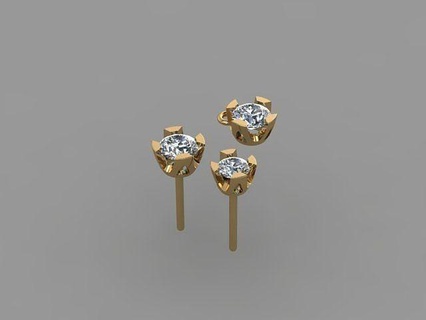 solteiro pedra brincos colar 16 anel modelo jóias luxo arte prata ouro escaneado 3d modelos joalheria argolas gema brilhante natureza colares 3d print model - Mito3D
