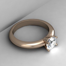 anel de pedra única jóias jóia o engajamento gem casamento diamante senhoras a moda anéis 3d print model - Mito3D