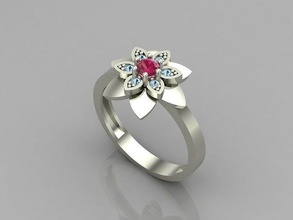 soltero roca mujer anillos 3dm archivos máquina listo 31 joyería joya anillo banda boda oro diamante moda abultar colección solitario compromiso 3d print model - Mito3D
