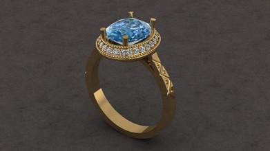 única pedra jóias ouro anel de prata diamante jóia gem printable o engajamento casamento brilhantes branco sterling engagem anéis 3d print model - Mito3D