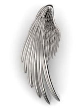 seule aile curseur pendentif bijoux de l'aile les ailes belle pendentifs 3d print model - Mito3D