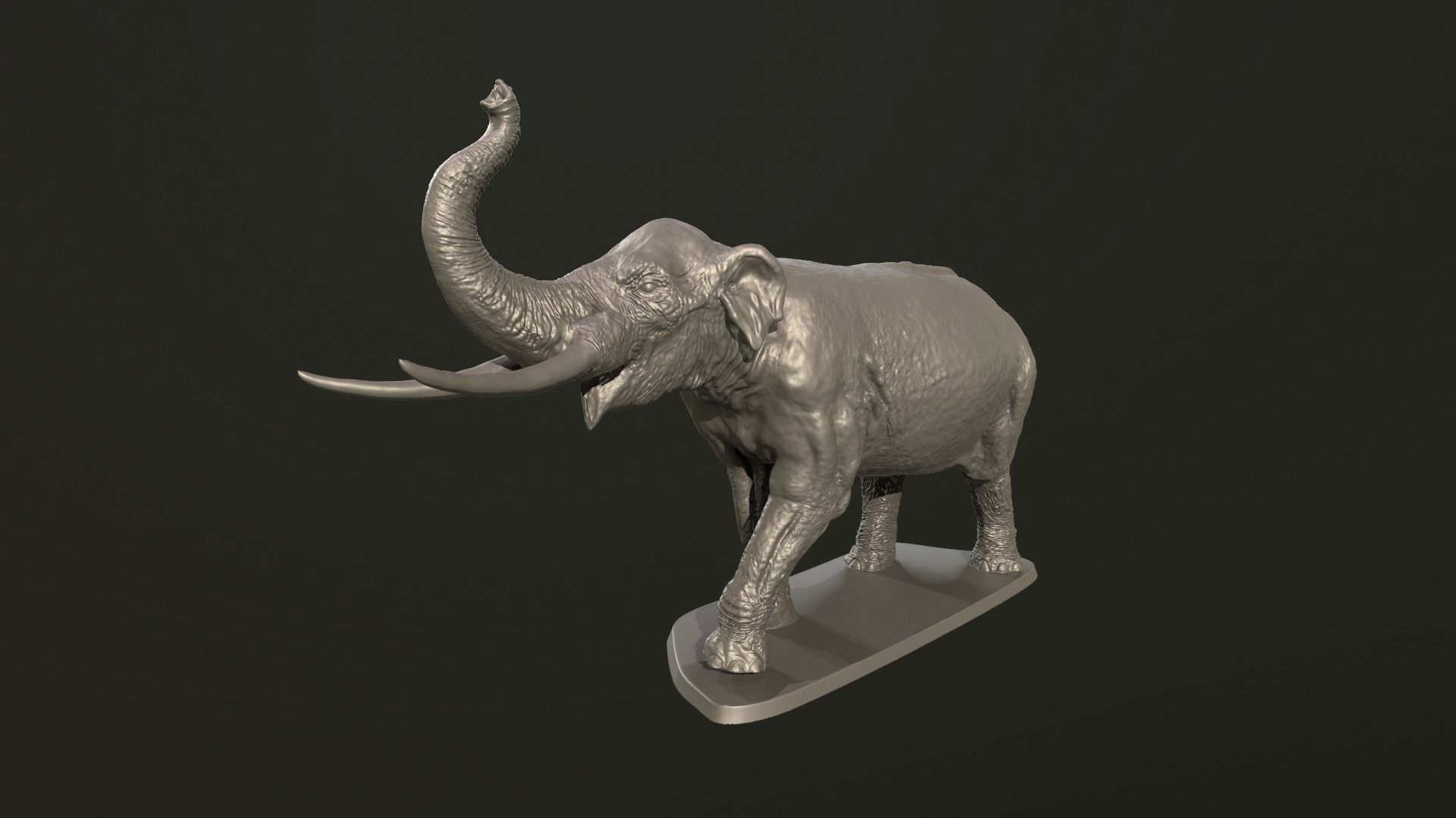 sinomastodon elefant stoßzähne mastodon prähistorisch paläontologie dinosaurier kunst skulpturen 3D print model - Mito3D