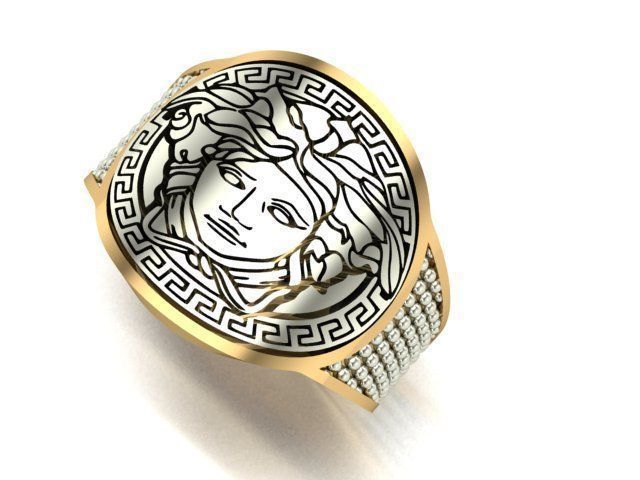 gesintert-Mann-ring Schmuck gold Silber Platin diamond gem brillant Edelstein Ringe 3D print model - Mito3D