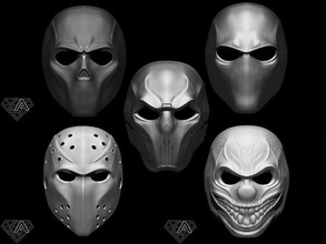 bayım darryl profesyoneller toplamak ayarlamak profesyonel maske kask kanlı miami kral sessiz airsoft kostüm oyunu cs go askeri zırh cadılar bayramı gürültülü ağız palyaço oyunlar oyuncaklar oyun aksesuarlar 3d print model - Mito3D