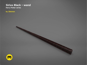 sirius black wand - harry potter films magic magician ron hermione dum dumbledore games toys wizard wizardry witchcraft hogwarts 3d print model - Mito3D
