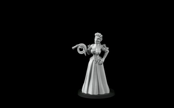 sissi statue of woman in dress princesses angry game character austrian queen blood bowl fantasy football whip hot girl dungeon rpg paint print funny games toys accessories 3d print model - Mito3D