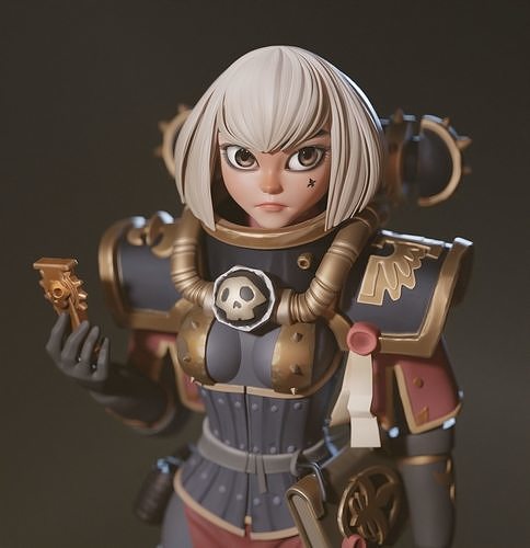 sister battle fantasy toy girl character warhamer40k games toys board 3D print model - Mito3D