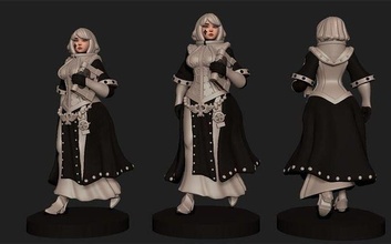 space nun librarian warhammer 40k spacemarine dawnofwar printable statue wargame battle female print knight portrait armor miniatures figurines sister games toys board of 3d print model - Mito3D