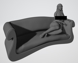 oturma 2 kadın kanepe boyut çıplak artırılmış değişmiş sanat heykel fantezi aşk meme doğal gerçek vücut firma mamografi heykeller 3d print model - Mito3D