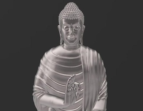 sitzung buddha 1 mudra 3 statue religion kunst skulptur spiritualität meditation deko religiou objekt monument heilig frieden skulpturen 3d print model - Mito3D