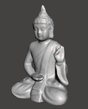 sitting buddha statue statuette decor decoration art sculptures 3d print model - Mito3D
