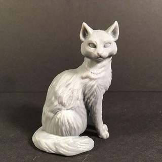 oturma kedi 2 oturmak hayvan doğa Evcil Hayvan stilize heykel şekil vermek heykelcik hatıra Yazdır 3d model Yavru Sanat heykeller 3d print model - Mito3D
