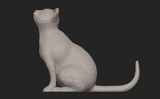 sentado gato 3 variaciones 3d impresión mamífero Arte escultura estatua animal naturaleza gatito invertebrado figurilla pelaje perro puma voronoi mascota felino esculturas 3d print model - Mito3D