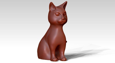 seduta gatto statua animale mammifero selvaggio domestico zoo tigre gattino scultura bestia stampa arte creatura stampabile sculture 3d print model - Mito3D