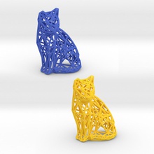 sentado gato juegos-juguetes cat mascota lindo suave animal 3d modelos la impresión impreso de geometría designtech mamunur rashid paramétricas diseño único xeebone juegos los juguetes 3d print model - Mito3D