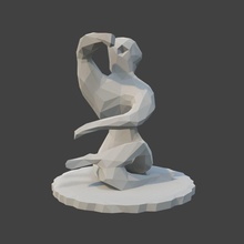 Sitzung Skulptur 1 Kunst Zahl Statue Körper Skulpturen 3d print model - Mito3D