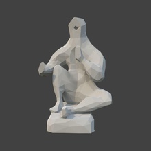 Sitzung Skulptur 3 Kunst Zahl Statue Körper Skulpturen 3d print model - Mito3D
