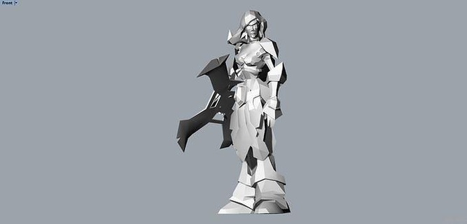 sivir jajaja juego impresión papel escultura liga leyendas accesorios Arte imprimible divertido juegos juguetes 3d print model - Mito3D