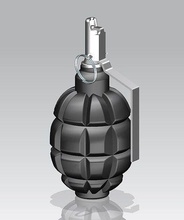 taglia modello of f1 bomba mano arma militare disposizione ciak scherzare attrezzature munizioni giochi giocattoli 3d print model - Mito3D