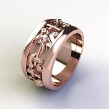 sj ring 15 jewel gem wedding engagement diamond jewellery printable silver gold jewelry apparel brillant sapphire fashion beauty sterling diamant rings 3d print model - Mito3D