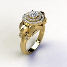 sj ring 17 jewel gem wedding engagement diamond jewellery printable silver gold jewelry apparel brillant sapphire fashion beauty sterling diamant rings 3d print model - Mito3D