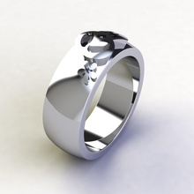 sj anillo 29 joya Boda compromiso diamante joyería imprimible plata oro vestir brillante zafiro Moda belleza libra esterlina Diamante anillos 3d print model - Mito3D