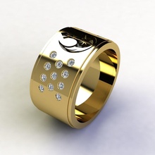 sj ring 43 jewel gem wedding engagement diamond jewellery printable silver gold jewelry apparel brillant sapphire fashion beauty sterling diamant rings 3d print model - Mito3D
