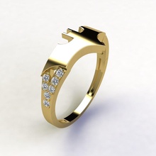 sj ring 48 jewel gem wedding engagement diamond jewellery printable silver gold jewelry apparel brillant sapphire fashion beauty sterling diamant rings 3d print model - Mito3D