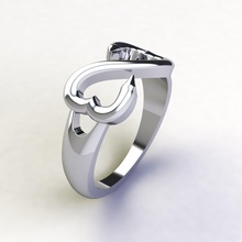 sj bague 53 bijou gemme mariage engagement diamant bijoux imprimable argent or vêtements brillant saphir mode beauté sterling anneaux 3d print model - Mito3D