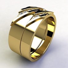 sj ring 7 jewel gem wedding engagement diamond jewellery printable silver gold jewelry apparel brillant sapphire fashion beauty sterling diamant rings 3d print model - Mito3D