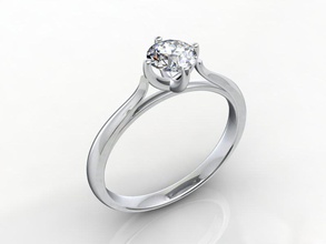 sjmw-2 gioielli 3d modello di fidanzamento matrimonio solitaire amore regalo anelli 3d print model - Mito3D