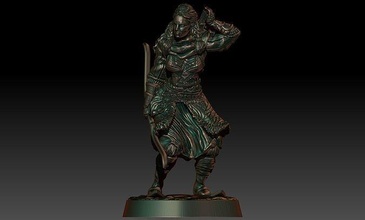 skadi statuette goddess viking art asatru norse sculptures 3d print model - Mito3D