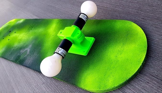 skate luminária arte moda projeto luz madeira 3d patim faça extremo esporte iluminação deco casa 3D print model - Mito3D
