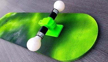 skateboard lampada arte moda design luce legna 3d pattinare fai estremo sport illuminazione deco casa 3d print model - Mito3D