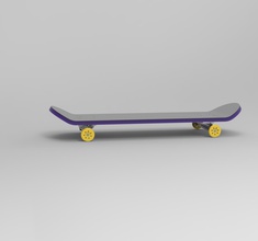 skateboard solidworks model assemble griptape trucks wheels bearing axle hanger sport board longbord 3d keyshot arkhip sagura equipment hobby diy 3d print model - Mito3D