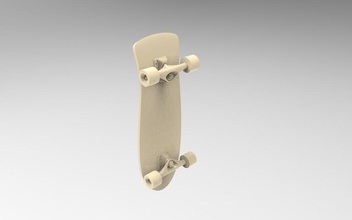 skate skateboard extreme sport freestyle skater games toys 3d print model - Mito3D