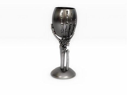 skeleton hand cup cups drink bevereage wine halloween house kitchen dining jack lantern room houseware skeletal system 3d print model - Mito3D