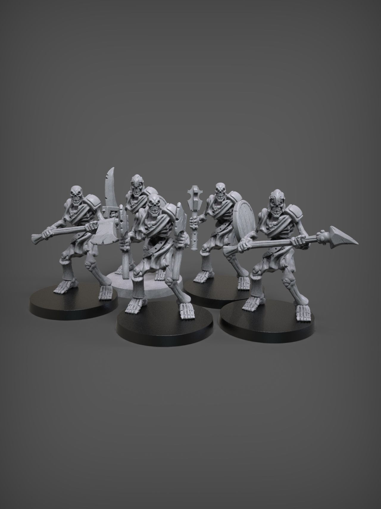 skeleton horde miniature miniatures statue sculpt 3dprint dungeons dragons dnd toy boardgame tabletop villains enemy fabioschizzo patreon multikit games toys board 3D print model - Mito3D