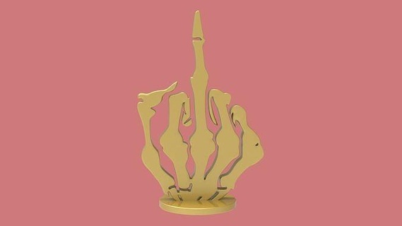esqueleto dedo 3d impressão modelo arte esculpir escultura fracasso decoração Projeto tradicional amar esculturas 3d print model - Mito3D