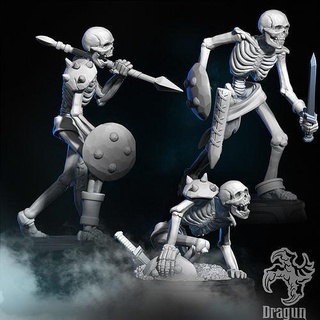 esqueleto secuaces cráneo hueso personaje 3dprint 3dprinting rpg dnd 5e mesa tablero juego estatua fantasía Rey dragón dragones juegos juguetes 3d print model - Mito3D