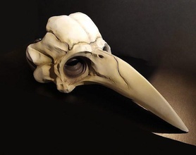 skeleton plague doctor mask face venetian carnival halloween horror fantasy dark bone fashion beauty disguise masquerade accessory art sculptures 3d print model - Mito3D