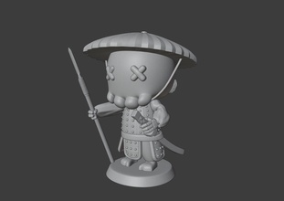 scheletro samurai guerriero pop Giappone skelleton giocattolo giapponese asiatico lame arma dinastia funko 3d design cavaliere Giochi giocattoli 3d print model - Mito3D